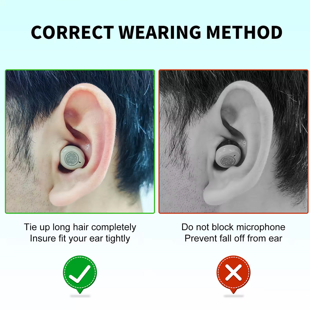 OTC ITE Rechargeable Hearing Aids w/ Amplifier